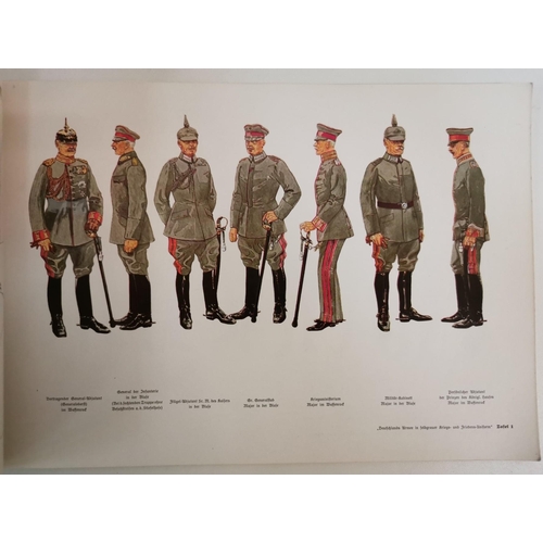 121 - A German language, army uniform reference book 'Deutschlands Armee in fieldgrauer kriegs - und fried... 