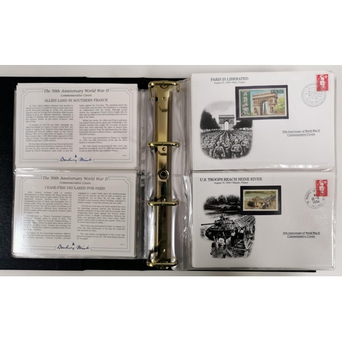 134 - A complete set (3 volumes) of 'The 50th Anniversary World War II Commemorative Covers Collection', b... 