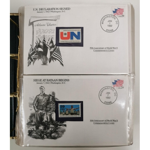 134 - A complete set (3 volumes) of 'The 50th Anniversary World War II Commemorative Covers Collection', b... 