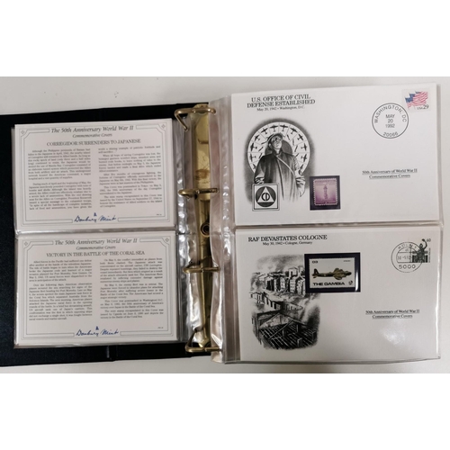 134 - A complete set (3 volumes) of 'The 50th Anniversary World War II Commemorative Covers Collection', b... 