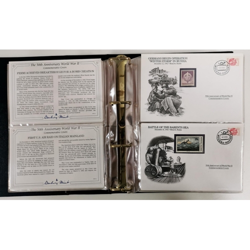 134 - A complete set (3 volumes) of 'The 50th Anniversary World War II Commemorative Covers Collection', b... 