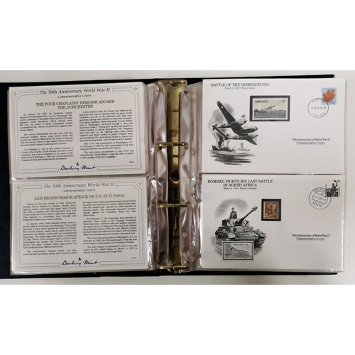 134 - A complete set (3 volumes) of 'The 50th Anniversary World War II Commemorative Covers Collection', b... 