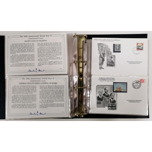 134 - A complete set (3 volumes) of 'The 50th Anniversary World War II Commemorative Covers Collection', b... 