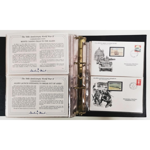 134 - A complete set (3 volumes) of 'The 50th Anniversary World War II Commemorative Covers Collection', b... 