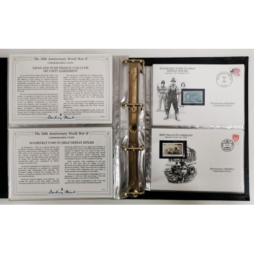 134 - A complete set (3 volumes) of 'The 50th Anniversary World War II Commemorative Covers Collection', b... 