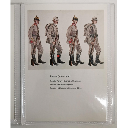 139 - A mixed lot of collector's postcards, depicting military personnel & uniforms. To include RAF set no... 