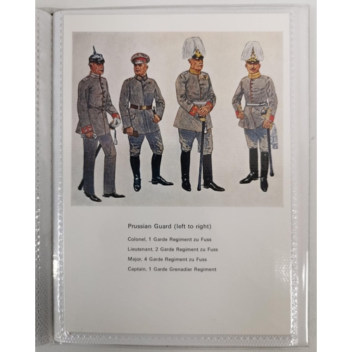 139 - A mixed lot of collector's postcards, depicting military personnel & uniforms. To include RAF set no... 