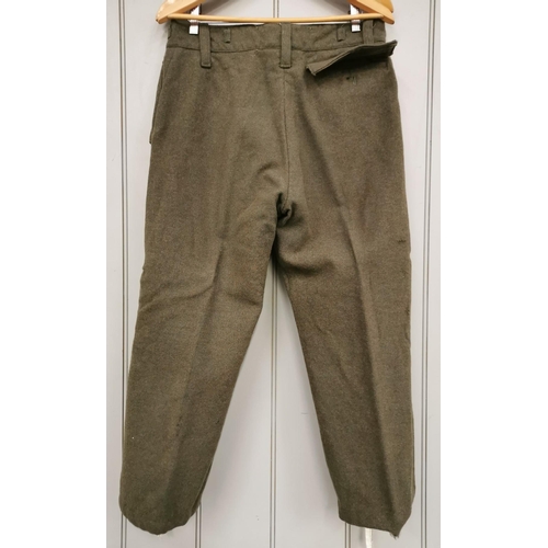 169 - A pair of tan-coloured WWII Royal Marines combat trousers.