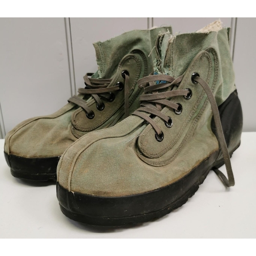 202 - A pair of vintage US military extreme cold boots. Boots appear to have been crudely reduced to ankle... 