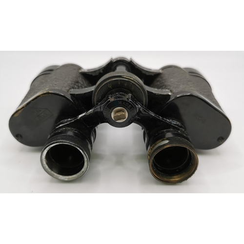 249 - A pair of WI-era 'Kenbar Deluxe' 8 x 30, French binoculars. Complete with leather carry case.