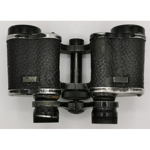 250 - A pair of early 20th century field binoculars, with leather case. Without identifiable maker/marking... 