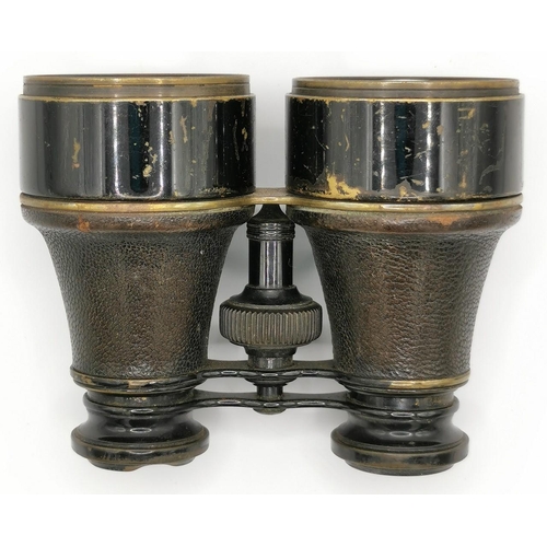 251 - A pair of WWI-era 'Ross of London' military binoculars, with original leather case.