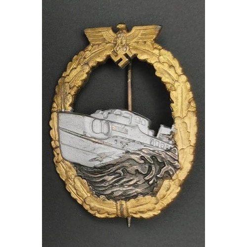 279 - A WWII German Kriegsmarine E-Boat War Badge (1st type). This was awarded from May 1941 for having co... 