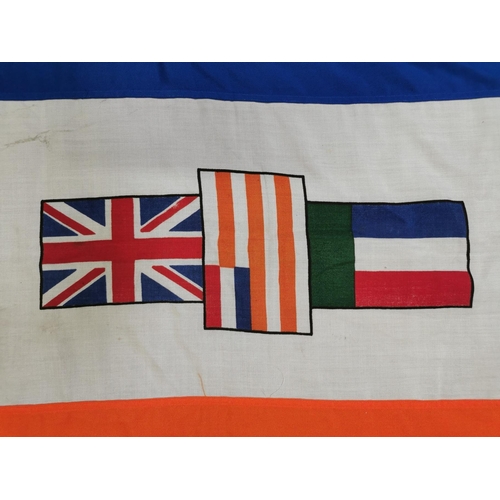 394 - A vintage Republic of South Africa Flag. Dimensions 112cm x 180cm.