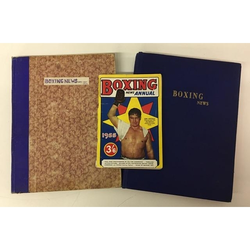 430 - A collection of bound editions of 'Boxing News' magazines, dated between April 1946 & June 1947, tog... 