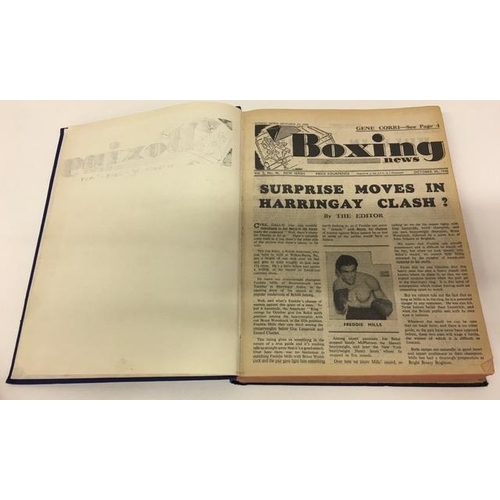 430 - A collection of bound editions of 'Boxing News' magazines, dated between April 1946 & June 1947, tog... 