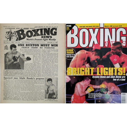 431 - A large collection of approximately two hundred & twenty-two editions of 'Boxing News' magazine, dat... 