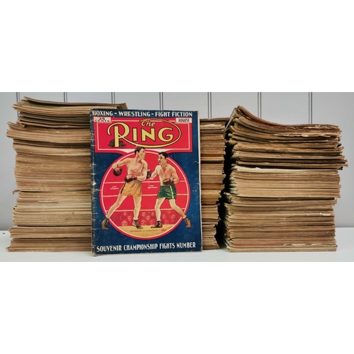 432 - A large collection of approximately three hundred & twenty-one editions of 'The Ring' magazine, date... 