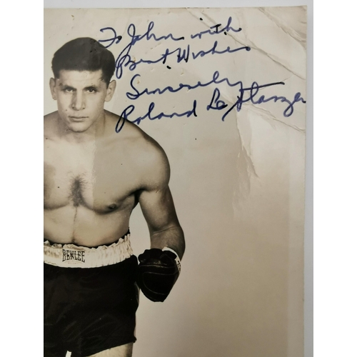 456 - A signed/dedicated photo of the boxer, Roland La Starza (USA 1927-2009). Roland La Starza was a prof... 