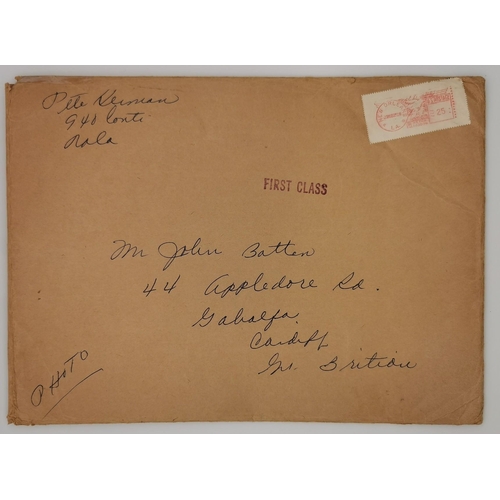 459 - A signed photo, with original envelope, of the boxer, Pete Herman (USA 1896-1973). Pete Herman was a... 