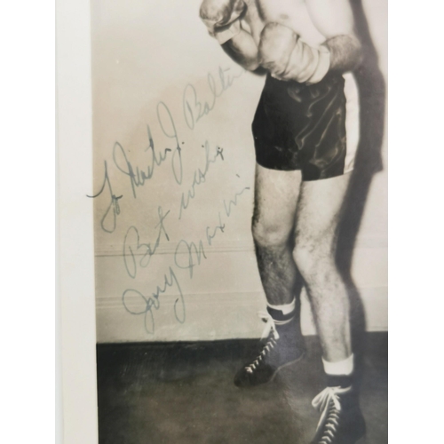 462 - A signed/dedicated photo, with original envelope, of the boxer, Joey Maxim (USA 1922-2001). Joey Max... 