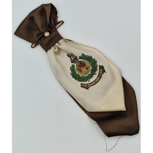 388 - A clip-on Royal Marines dress tie, with presentation box.