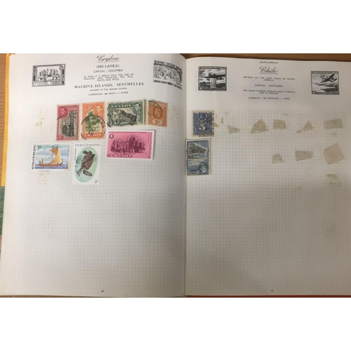 1634 - A vintage, partially-completed, 'Royal Mail' stamp album, with worldwide stamps.