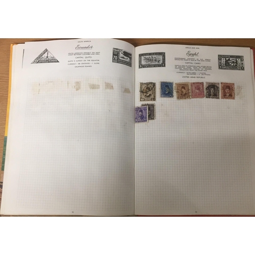 1634 - A vintage, partially-completed, 'Royal Mail' stamp album, with worldwide stamps.