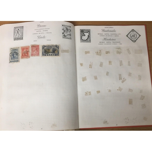 1634 - A vintage, partially-completed, 'Royal Mail' stamp album, with worldwide stamps.