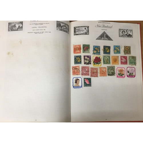 1634 - A vintage, partially-completed, 'Royal Mail' stamp album, with worldwide stamps.