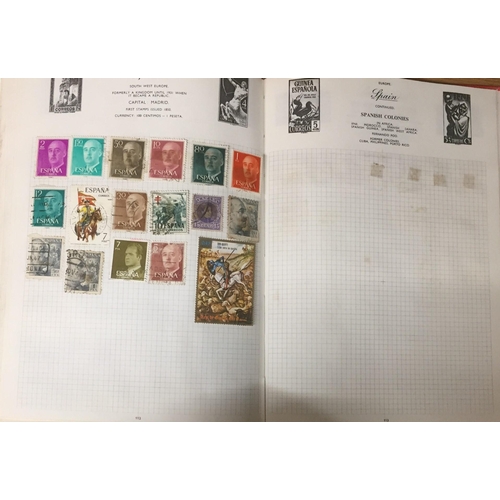 1634 - A vintage, partially-completed, 'Royal Mail' stamp album, with worldwide stamps.