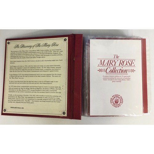 1703 - A limited edition, 'Mary Rose' 22ct gold stamp collection, with certificate of authenticity (21/1500... 