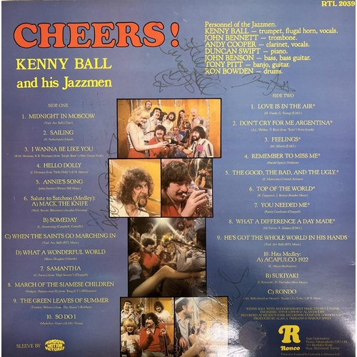 1716 - A Kenny Ball & His Jazzmen LP, signed by Kenny & three band members.