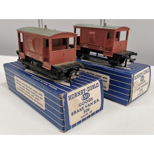 2720 - A collection of six, boxed Hornby-Dublo wagons. To include Goods Brake Vans B.R.(x2); Furniture Cont... 