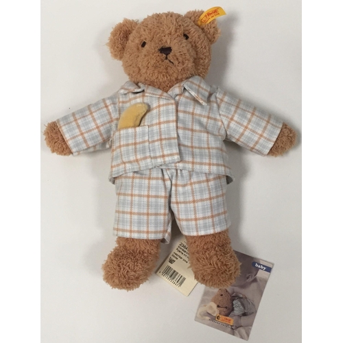 4011 - Steiff Baby Range 'Pyjama' bear. Soft plush, with accompanying pyjamas & moon in pocket. Catalogue n... 