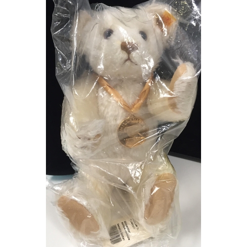 4013 - Steiff 'Millennium' bear. Fully jointed, mohair, with accompanying medallion. Catalogue number 65470... 