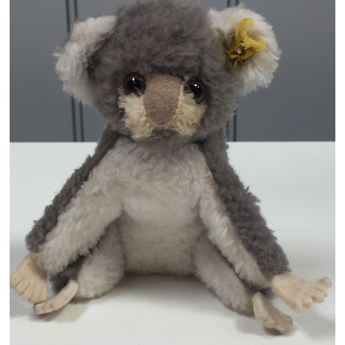 4034 - Steiff 'Koala' bear. Grey & white mohair, from c.1960's. Height 11cm. Complete with original tags.