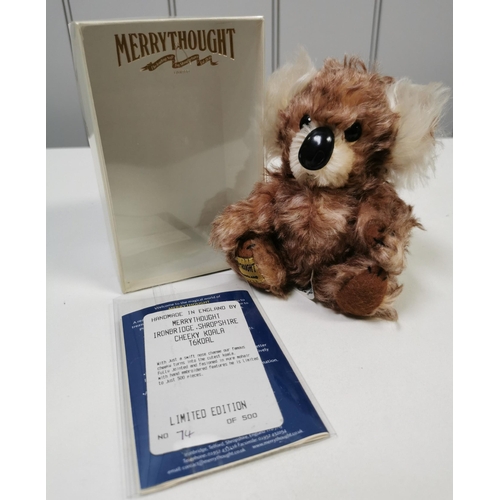 4040 - Merrythought 'Cheeky Koala' bear. Two-tone brown mohair. Catalogue no. T6KOAL. Height 15cm. Limited ... 