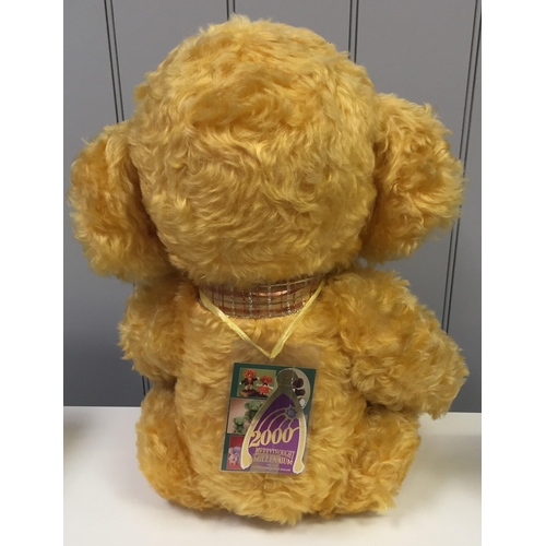 4044 - Merrythought 'Cheeky Amber Glow' large bear. Amber mohair with accompanying ribbon. Catalogue no. T2... 