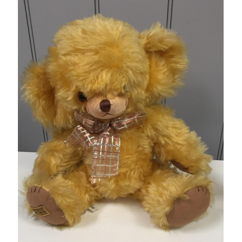 4045 - Merrythought 'Cheeky Amber Glow' large bear. Amber mohair with accompanying ribbon. Catalogue no. T1... 