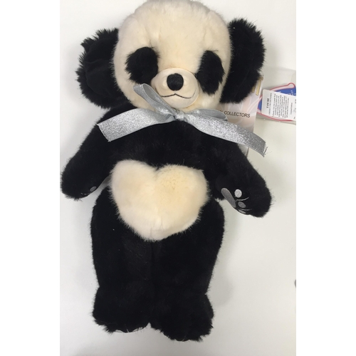 4048 - Merrythought 'Cheeky Chi Chi Panda' bear. Fully jointed, black & white synthetic pile with accompany... 