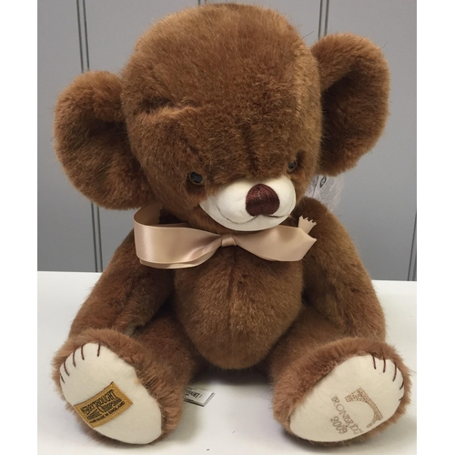 4049 - Merrythought 'Cheeky Year Bear'. Brown synthetic pile with accompanying ribbon, from 2009. Catalogue... 