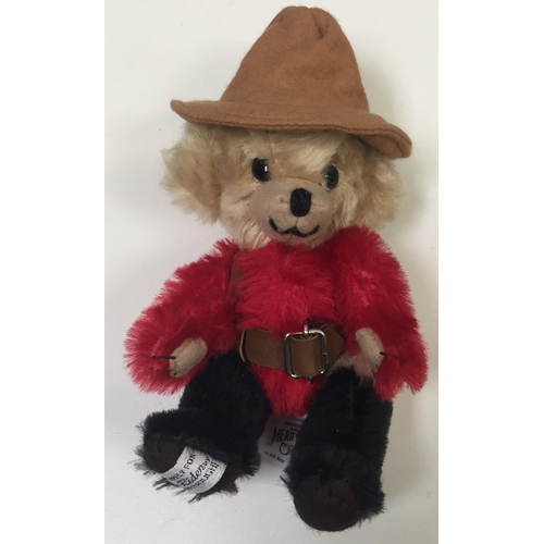 4059 - Merrythought 'Cheeky Tiny Canadian Mountie' bear. Multicoloured fur with accompanying hat & belt. Li... 