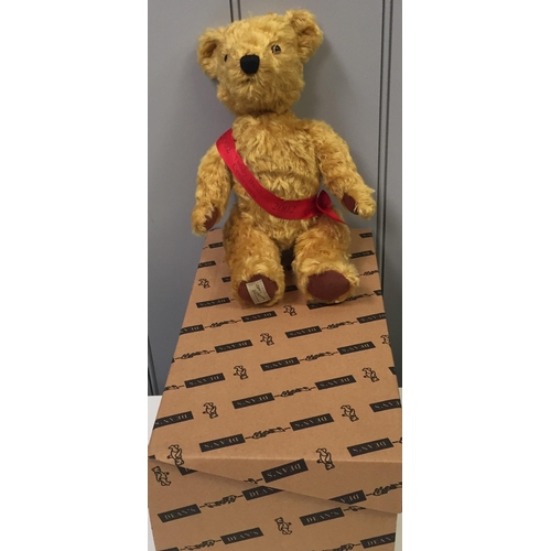 4066 - Dean's Rag Book Company Ltd 'Thomas Teddy' bear. Golden mohair with accompanying red sash. Limited e... 