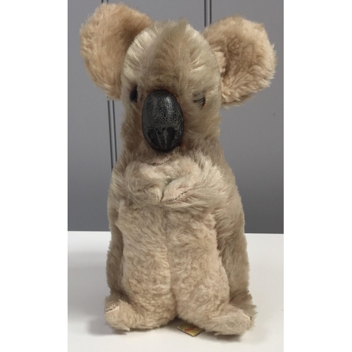 4074 - Dean's 'Koala' bear. Cream/beige mohair, from c.1950's. Height 23cm. Complete with original tags.