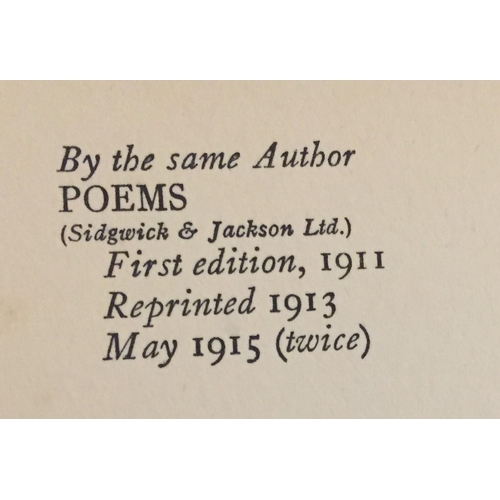 1684 - Rupert Brooke '1914 and Other Poems', by Rupert Brooke. A May 1915 edition, published by Sedgwick an... 