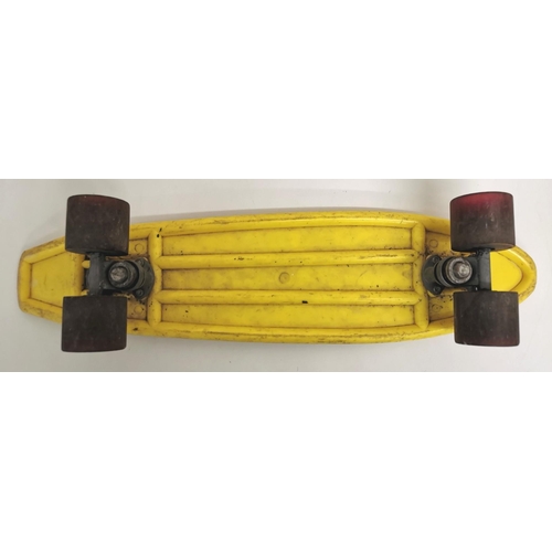 1827 - A vintage 1970's, yellow 'California Spirit' 'Pennyboard' skateboard.