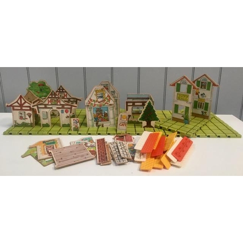 1848 - A vintage, part-wooden village playset.