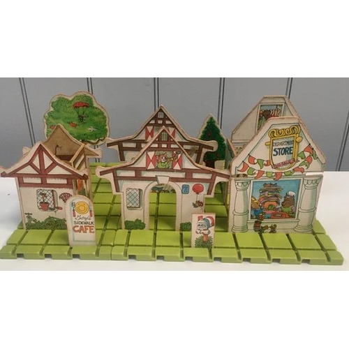 1848 - A vintage, part-wooden village playset.