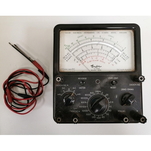 408 - A vintage 'Taylor - model 88B' multimeter, with original leather case. Untested.